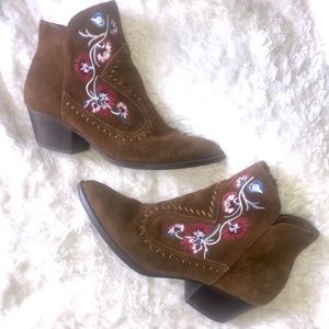 Carlos Embroidered Ankle Boots
